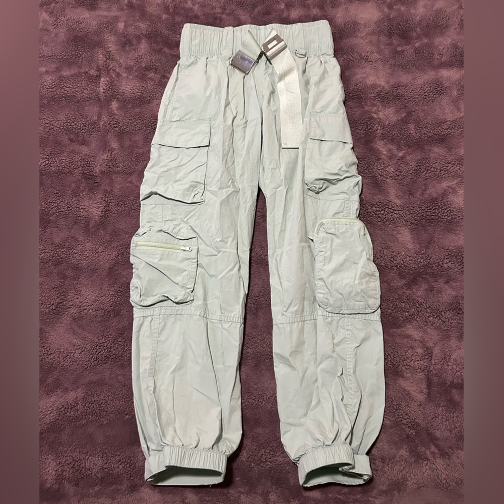 Women's Light Olive Cargo Joggers